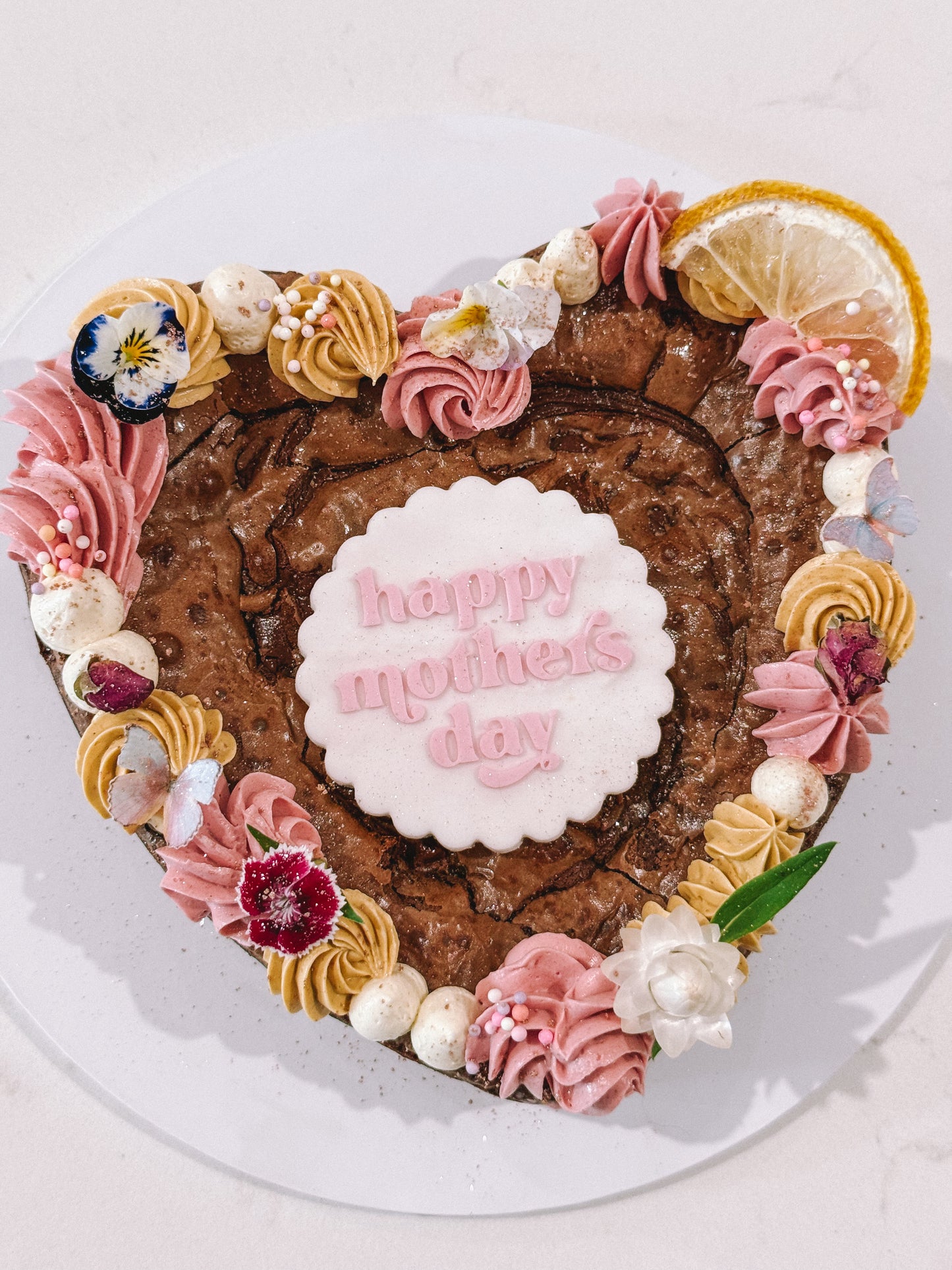 Mothers Day Heart Brownie