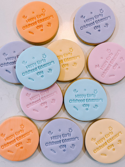 Early Childhood Educator's Day Pastel Cookies