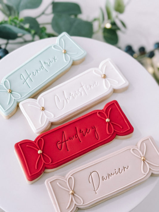 Personalised Bon Bon Place Card Cookie