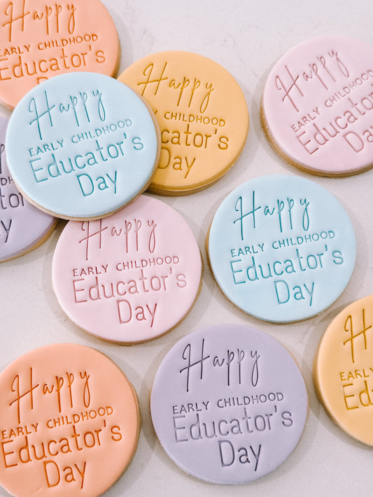 Early Childhood Educator's Day Pastel Cookies